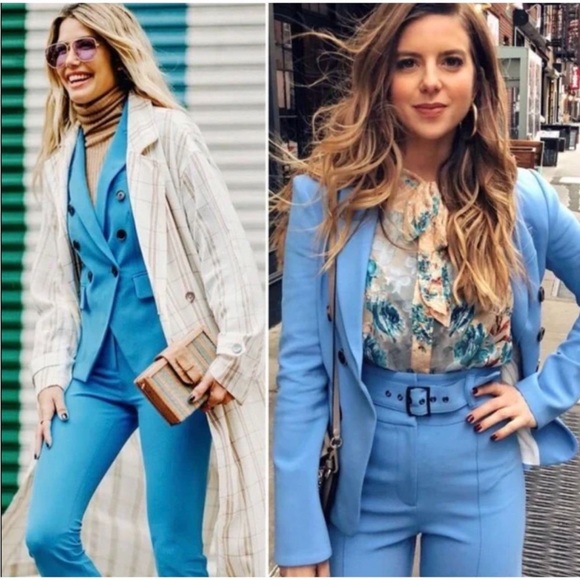 $695 Veronica Beard Colson Periwinkle Blue Dickey Jacket Luxury Blazer sz 4 - Picture 4 of 16